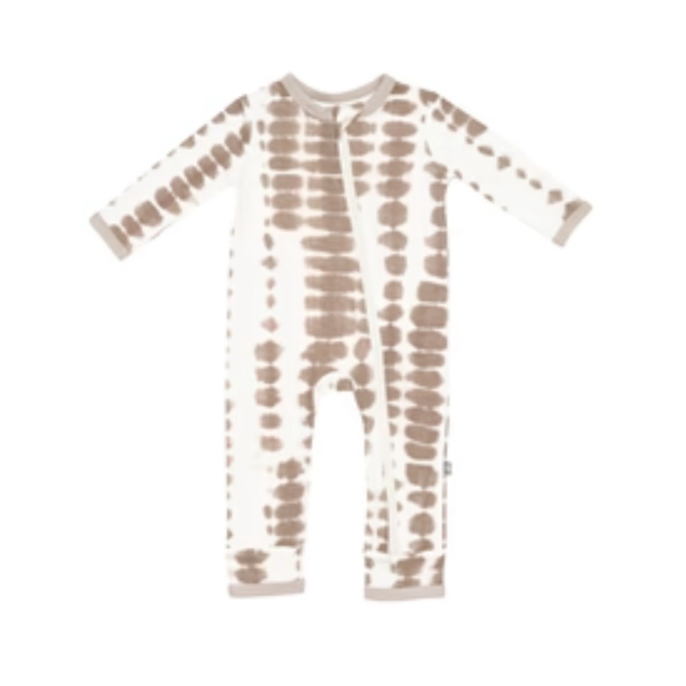 Kyte baby Zippered Romper in Khaki Rip Tide